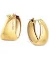 Calvin Klein Small Modern Purity Hoop Earrings, 0.97" In Gold