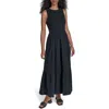 Calvin Klein Smocked Sleeveless Tiered Cotton Gauze Maxi Dress