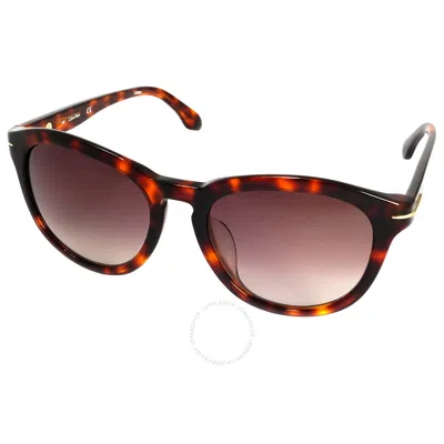 Calvin Klein Smoke Gradient Round Ladies Sunglasses Ck4302sa 214 5519