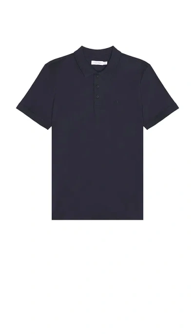 Calvin Klein Smooth Classic Solid Polo In Dark Sapphire