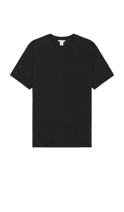 Calvin Klein Smooth Cotton Monogram Logo T-shirt In Black Beauty
