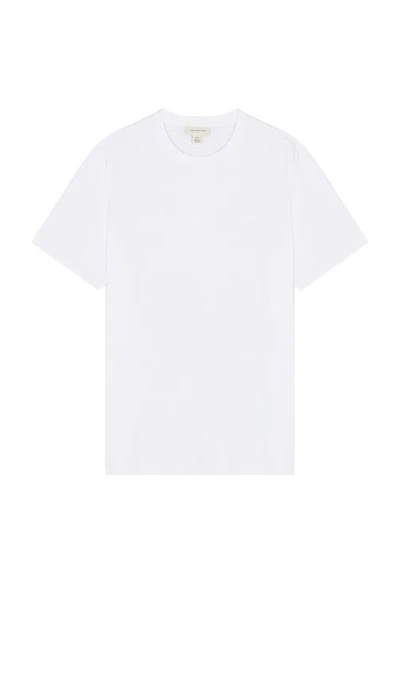 Calvin Klein Smooth Cotton Monogram Logo T-shirt In Brilliant White