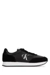 Calvin Klein Low-top Sneakers With Contrast Sole And Round Toe In Black