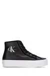 Calvin Klein High-top Sneakers Platform Sole In Blackwhite