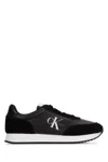 Calvin Klein Low-top Sneakers With Contrast Sole And Round Toe In Blackwhite