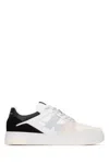 Calvin Klein Perforated Contrast Sneakers With Flat Sole In Briwhicrewhioys