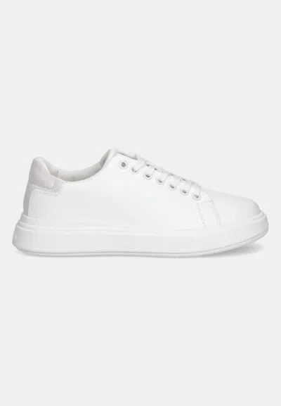 Calvin Klein Sneakers Lace Up Mono In Bianco
