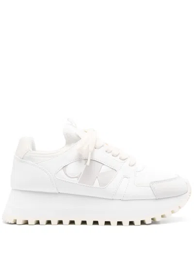 Calvin Klein Sneakers Low In Bianco