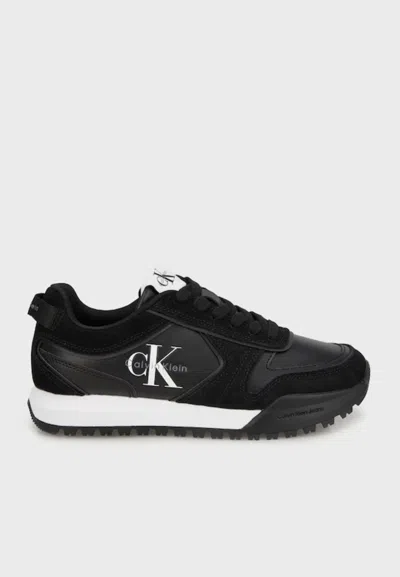 Calvin Klein Sneakers Toothy Runner Laceup Mix In Black