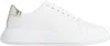 Calvin Klein Chic White Lace-up Sneakers With Logo Detail In Bianco Chiari E Naturali