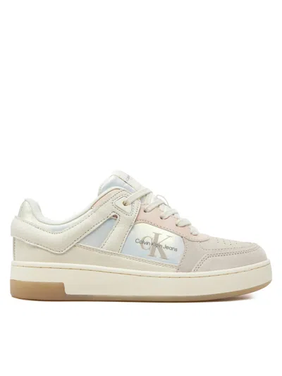 Calvin Klein Sneakers White In Bianco Chiari E Naturali