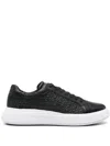 Calvin Klein Sneakers With Monogram In Nero