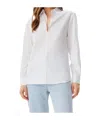 Calvin Klein Soft Cotton Front Slit Shirt In And Whitening