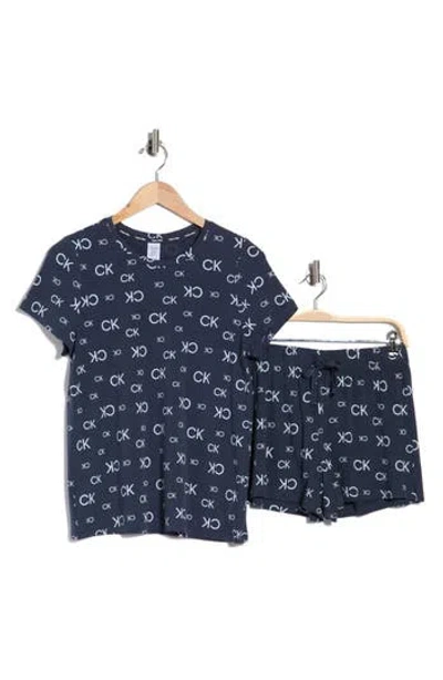 Calvin Klein Soft Slumber Pajamas In Strtd Ck Mdm Sp