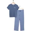 Calvin Klein Soft Slumber Short Sleeve Top & Pants Pajamas In Pis Scorched De