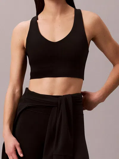 Calvin Klein Soft Sport Longline Bra In Black