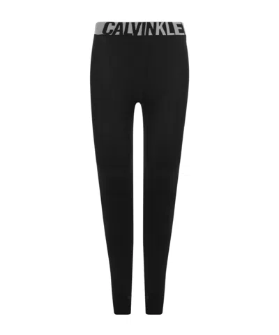 Calvin Klein Soft Touch Thermal Tights In Black