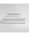 Calvin Klein Washed 200 Thread Count Percale Sheet Set In White