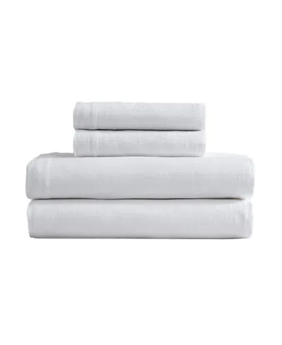Calvin Klein Soho Solid Washed Cotton 4-pc. Sheet Set, Queen In White