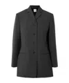 Calvin Klein Solid Color Wool Blazer In Black