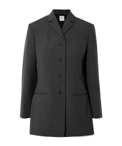 Calvin Klein Solid Color Wool Blazer In Black