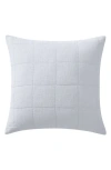 Calvin Klein Solid Quilted Cotton Gauze Pillow Sham In Gray
