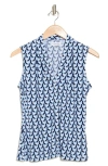Calvin Klein Solid Sleeveless V-neck Cami In Breeze Multi