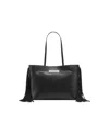 Calvin Klein Soma Triple Compartment Fringe Tote In Black,silver