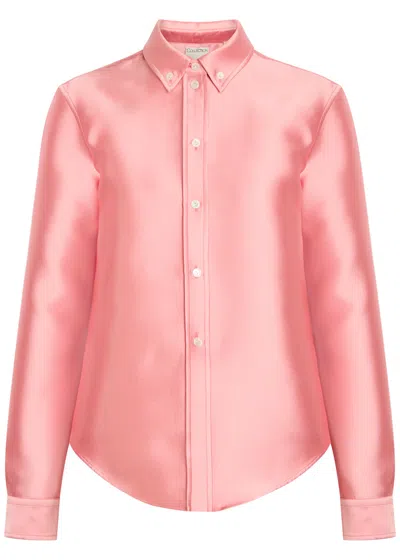 Calvin Klein Sophie Satin Shirt In Pink