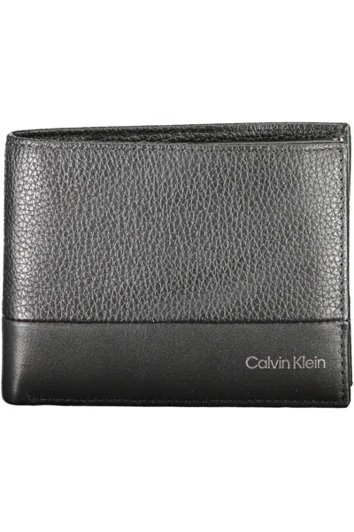 Calvin Klein Sophisticated Leather Wallet With Rfid Men's Block In Black