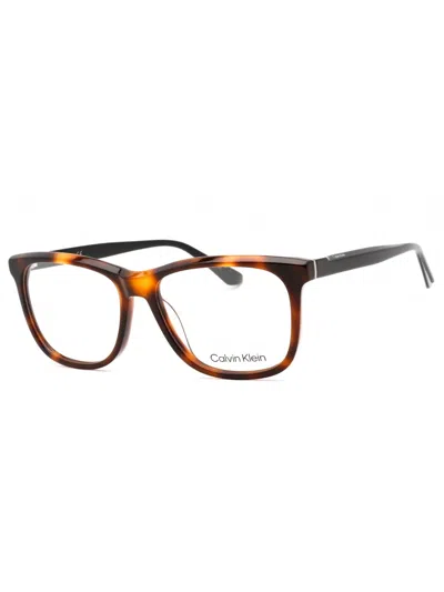 Calvin Klein Sophisticated Rectangular Eyeglasses For Men In Brown