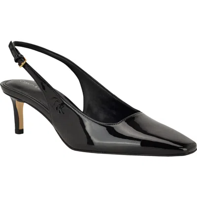 Calvin Klein Sorena Slingback Kitten Heel Pump In Animal Print