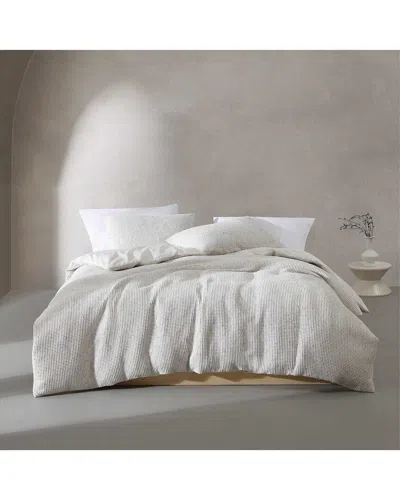 Calvin Klein Speckled Waffle Cotton Waffle Duvet Cover Set
