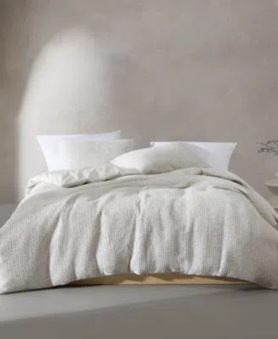 Calvin Klein Speckled Waffle Duvet Cover Sets In Ivory,black