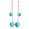 Calvin Klein Spicy Stainless Steel Turquoise Drop Earrings In Multi