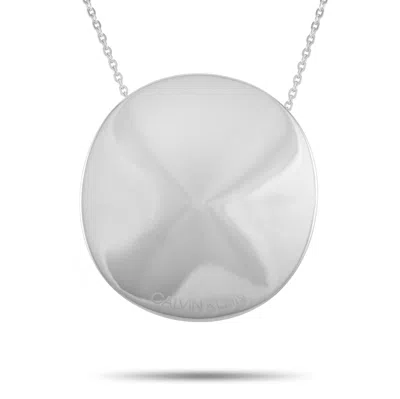 Calvin Klein Spinner Stainless Steel Small Necklace In Metallic