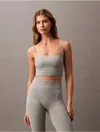 Calvin Klein Sport Calvin Klein Women's Ck Sport Seamless Print Sports Bra In Gray