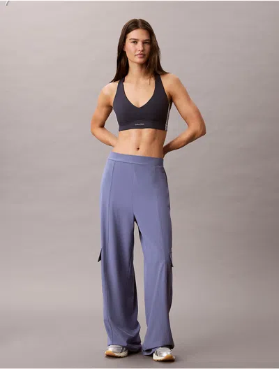 Calvin Klein Sport Calvin Klein Women's Commuter Wide Leg Cargo Pants In Blue
