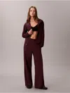 Calvin Klein Sport Calvin Klein Women's Future Icon Flared Leggings In Burgundy