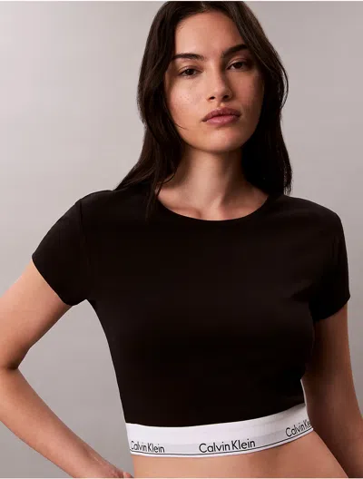 Calvin Klein Sport Calvin Klein Women's Icon Sport Cropped T-shirt In Black