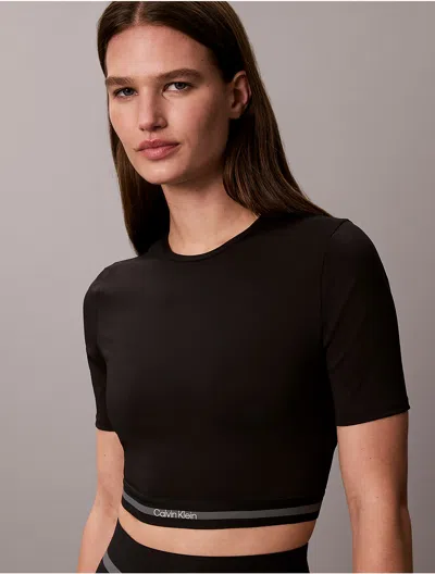 Calvin Klein Sport Calvin Klein Women's Icon Sport Cropped T-shirt In Black