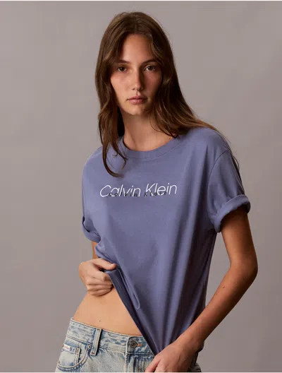 Calvin Klein Sport Calvin Klein Women's Icon Sport Graphic High Hip Tee In Blue