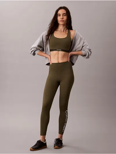 Calvin Klein Sport Calvin Klein Women's Icon Sport High Rise 7/8 Leggings In Green