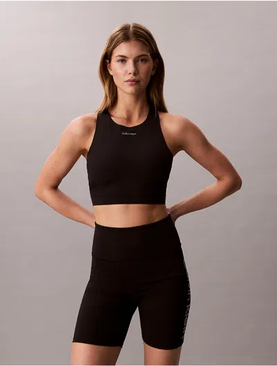 Calvin Klein Sport Calvin Klein Women's Icon Sport Low Impact Sports Bra In Black