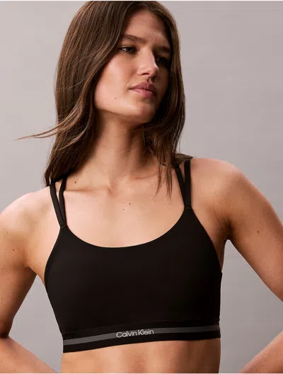 Calvin Klein Sport Calvin Klein Women's Icon Sport Low Support Sports Bra In Black