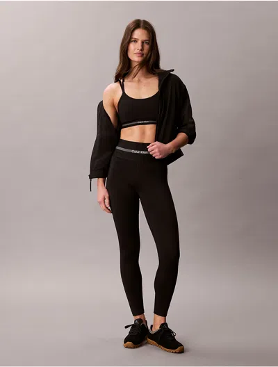 Calvin Klein Sport Calvin Klein Women's Icon Sport Wide Waistband 7/8 Leggings In Black