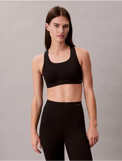 Calvin Klein Sport Calvin Klein Women's Invisibles High Support Gel Wire Sports Bra In Black