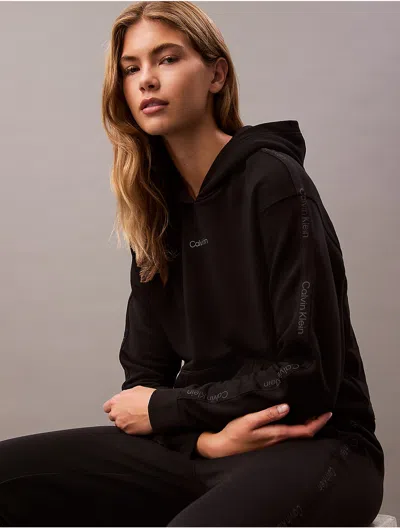 Calvin Klein Sport Calvin Klein Women's Logo Tape Hoodie In Black
