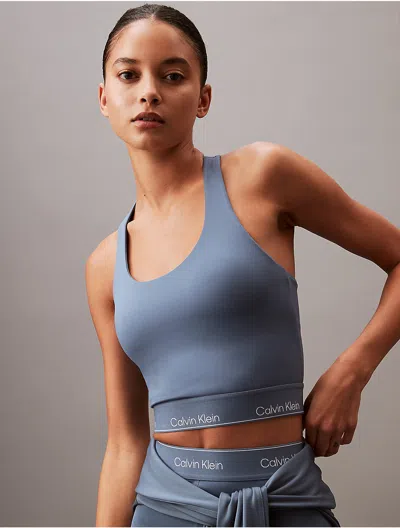 Calvin Klein Sport Calvin Klein Women's Modern Sport Cropped Tank Top In Blue