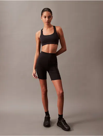 Calvin Klein Sport Calvin Klein Women's Modern Sport High Waist Bike Shorts In Black